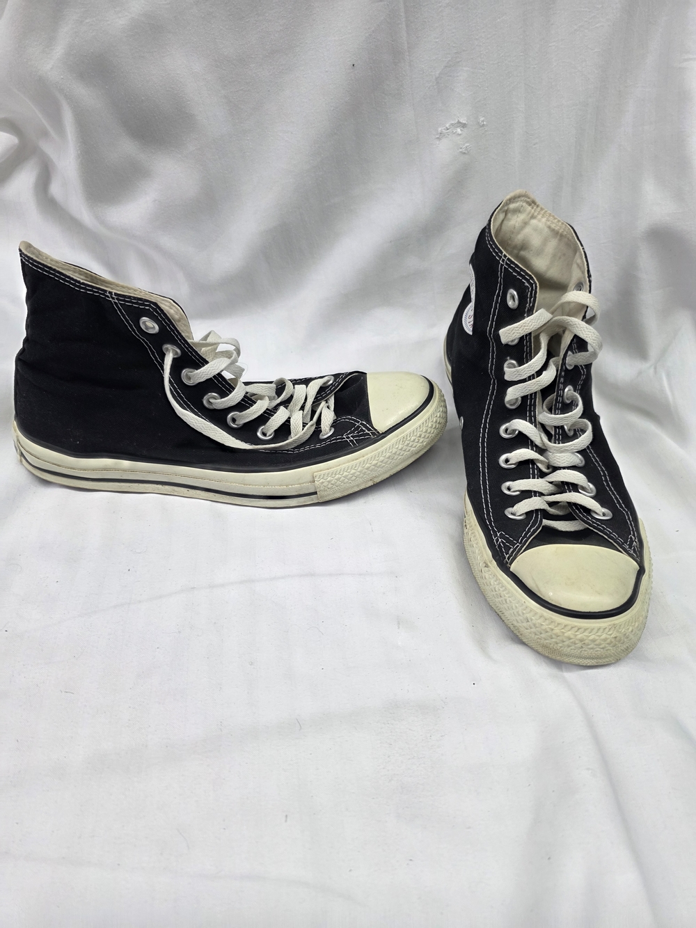 Black High-Top Canvas Sneakers